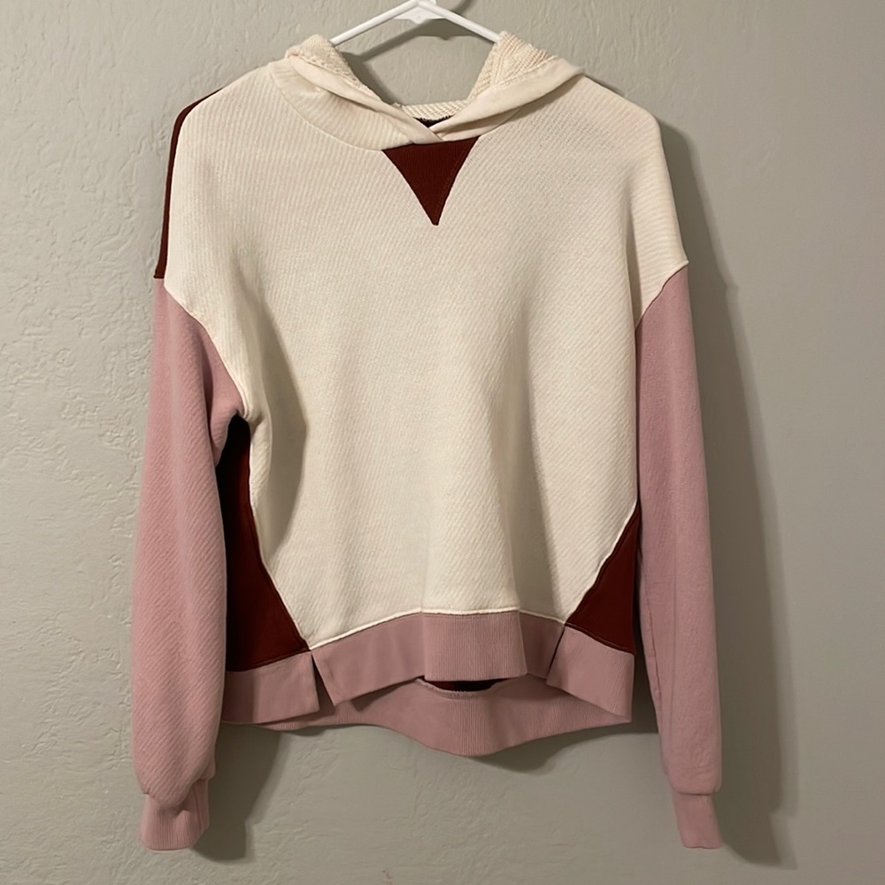 Madewell color block hooded sweatshirt